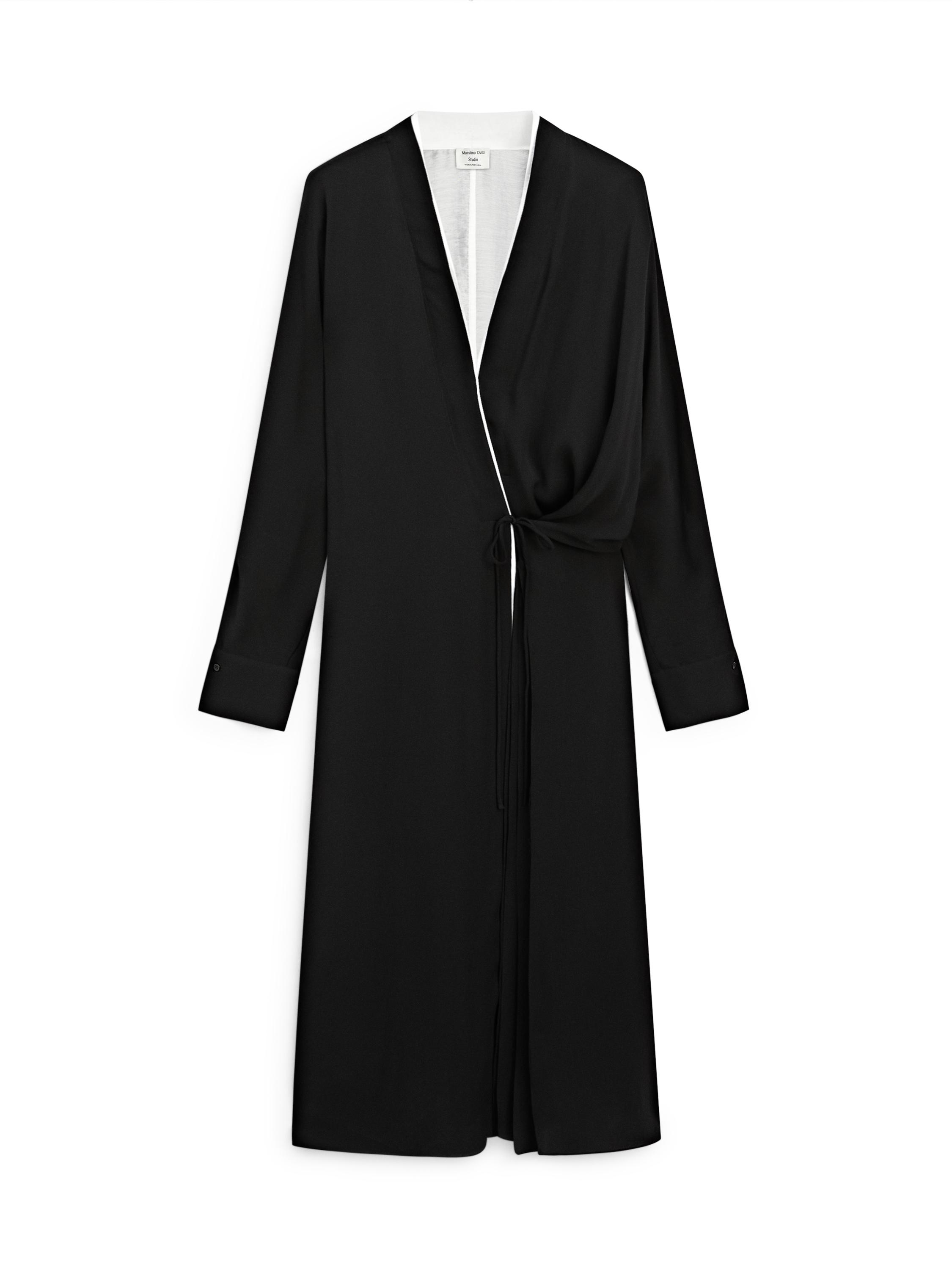 Flowing wrap dress with tie - STUDIO